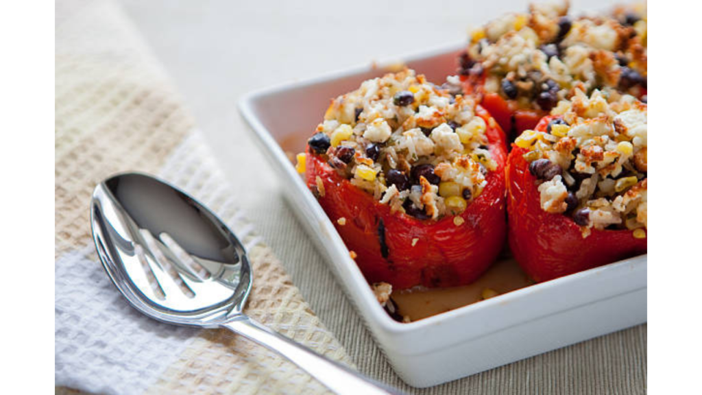 Quinoa and Black Bean Stuffed Bell Peppers